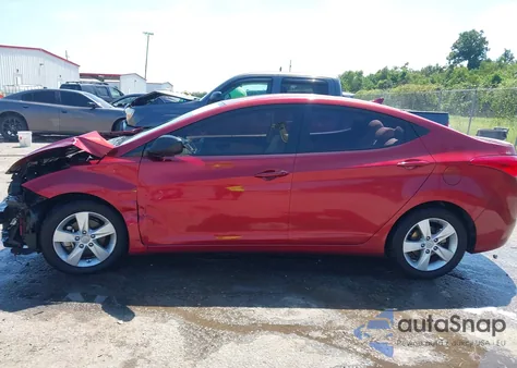 2013 Hyundai Elantra Gls z USA, uszkodzony, nr VIN 5NPDH4AE5DH284181
